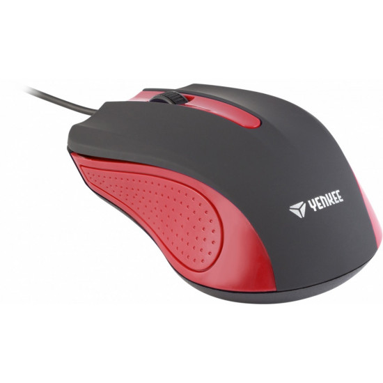 USB wired mouse, 3 buttons, rubberized surface