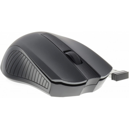 2.4GHz symmetrical wireless mouse, 3 buttons, range 10 m