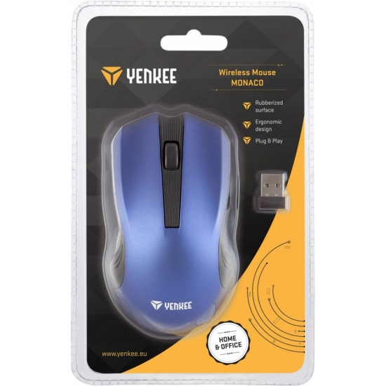 Wireless mouse, 2.4GHZ optical symmetrical range up to 10 m