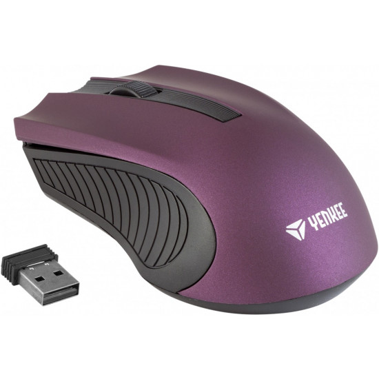 2.4GHz optical symmetrical wireless mouse, 3 buttons, Purple