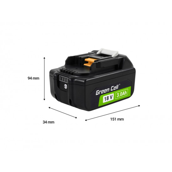 Battery for Makita LXT 18V 3Ah replacement BL1830