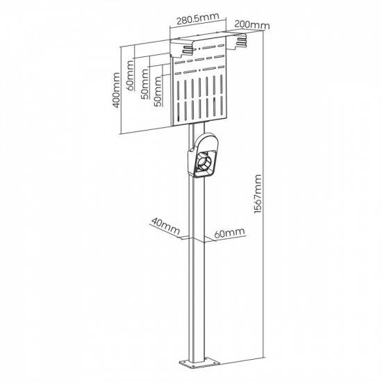 EV PHEV Outdoor Car Charger Stand MCE456