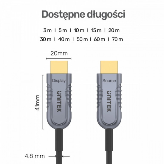 HDMI Optic Cable 2.1 AOC 15m 4K60Hz C11029DGY