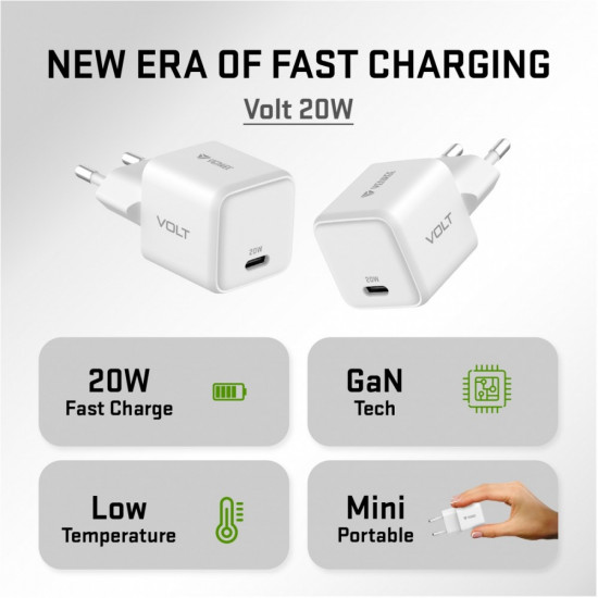 USB C 20W 3A Power Delivery 3.0 QC 3.0 wall charger White