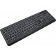 Wireless keyboard with LED backlight, rechargeable battery