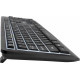 Wireless keyboard with LED backlight, rechargeable battery