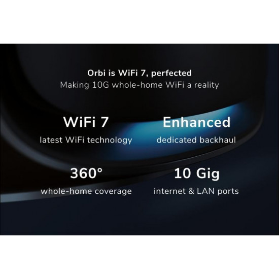 Router RBE973SB System WiFi 7 Orbi 3-pk Black