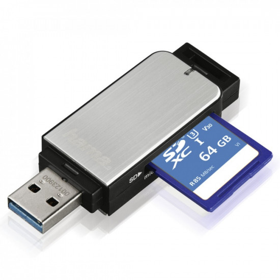 Card reader SD/microSD USB 3.0 silver