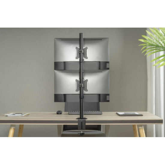 Mounting arm 2 monitors vertical 17-32 inch 9kg