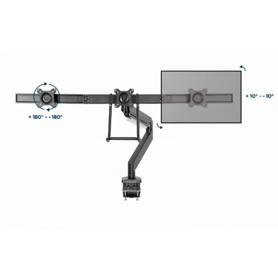 Mounting arm 3 monitors 17-27 6kg