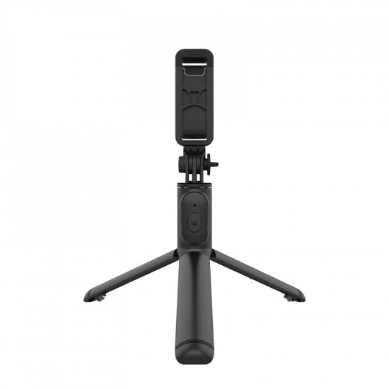 Compact selfie stick Bluetooth tripod black