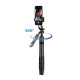 Aluminium selfie stick Bluetooth tripod black