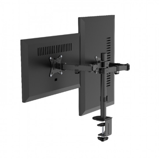 Desk mounted double monitor arm 17-32 inches 9kg