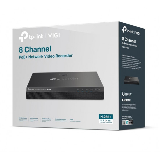 Recorder VIGI NVR2008H-8 MP 8 Channel PoE+ 