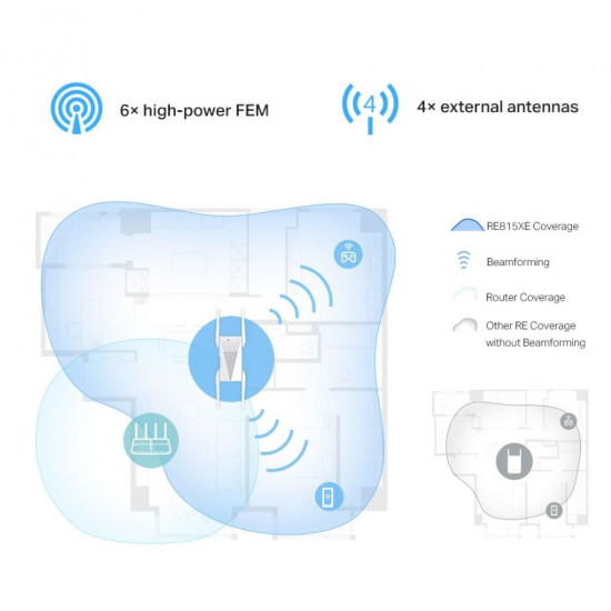 Repeater WiFi RE815XE AXE5400