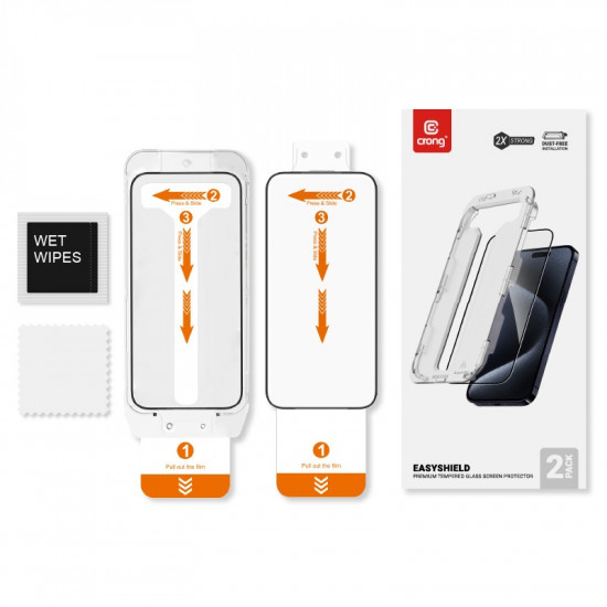 Tempered glass iPhone 15 Pro Max (2 pieces) E