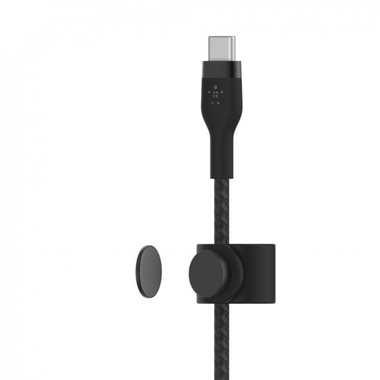 Cable BoostCharge USB-C/USB-C braided silicone 2 m, black