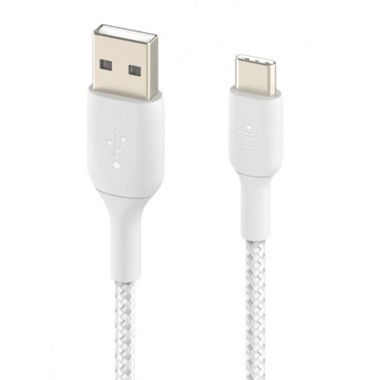 Braided USB-C USB-A 3m White