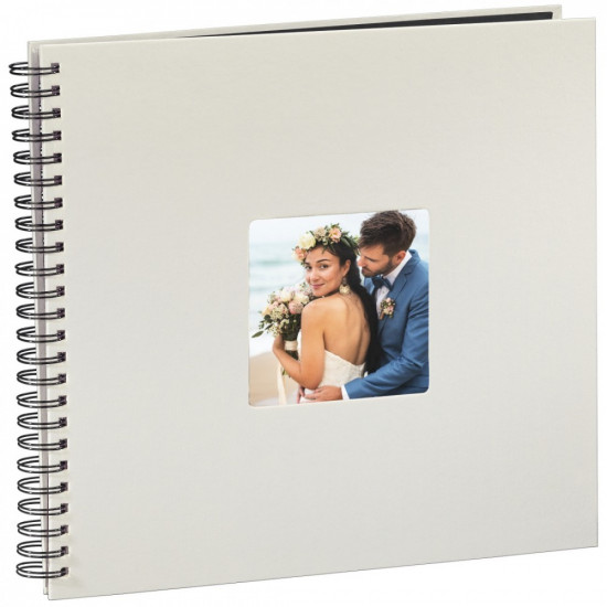 Photo album spiral fine art chalk, white