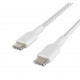 Cable Braided USB-C USB-C 1m White