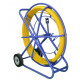 Pilot for pulling cables, fiberglass FRP, 11mm, 200m, with wheels, yellow