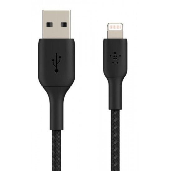 Cable Braided USB-Light ning 1m Black