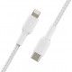 Cable Braided usb-c lgihtnint 1m white