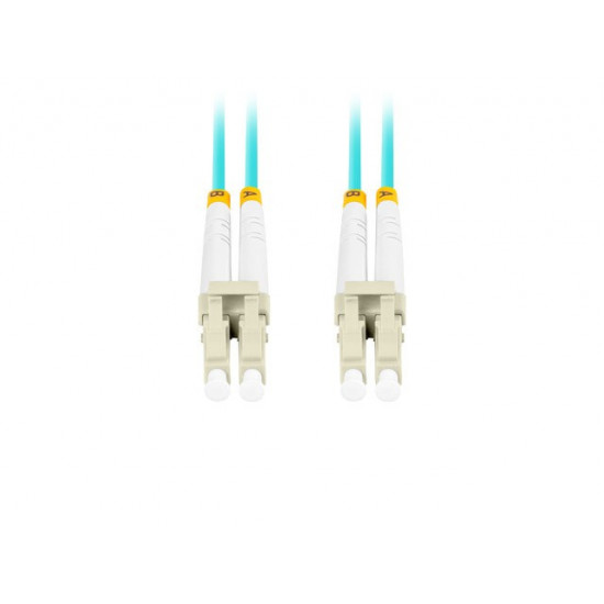 Fiber optic patch cord Mm Lc/Upc-Lc/Upc Duplex 3.0mm 3m Aqua