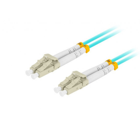 Fiber optic patch cord Mm Lc/Upc-Lc/Upc Duplex 3.0mm 3m Aqua