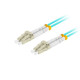 Fiber optic patch cord Mm Lc/Upc-Lc/Upc Duplex 3.0mm 3m Aqua