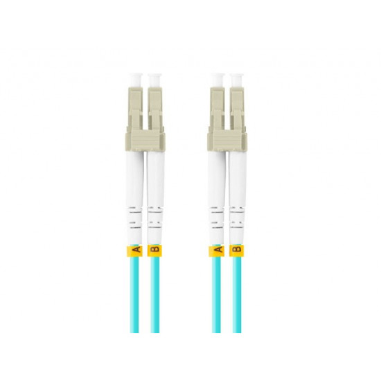 Fiber optic patch cord Mm Lc/Upc-Lc/Upc Duplex 3.0mm 3m Aqua