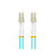 Fiber optic patch cord Mm Lc/Upc-Lc/Upc Duplex 3.0mm 3m Aqua