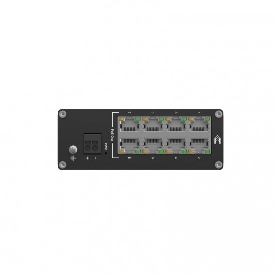 Industrial switch TSW040 Switch 8xPoE+ 8x10/100Mbps DIN