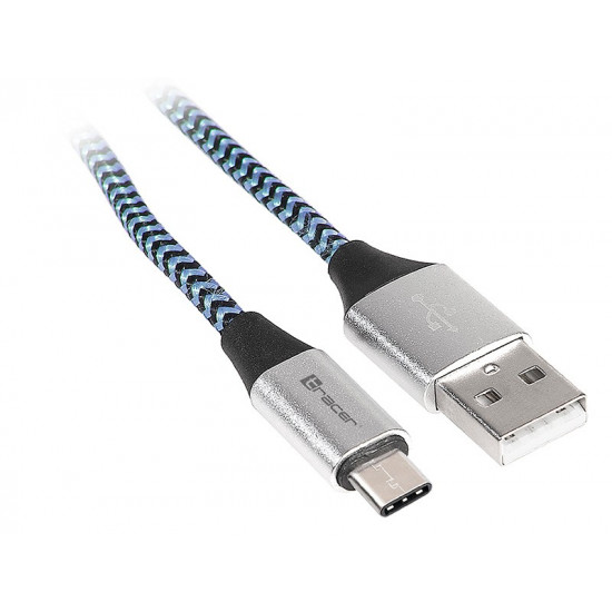 Cable USB 2.0 Type-C male - C male 1,0m black-blue