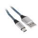 Cable USB 2.0 Type-C male - C male 1,0m black-blue