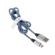 Cable USB 2.0 Type-C male - C male 1,0m black-blue