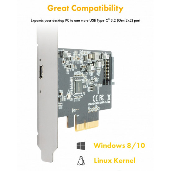 ICY BOX IB-PCI1901-C32 PCIe card, USB 3.2