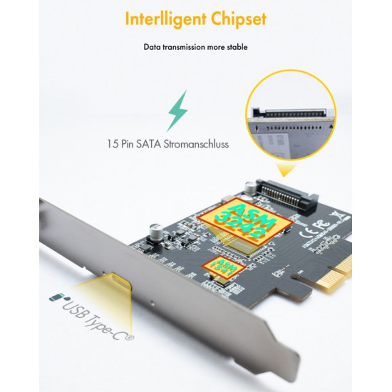 ICY BOX IB-PCI1901-C32 PCIe card, USB 3.2