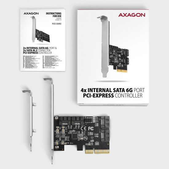 AXAGON PCES-SA4X4 PCIe controller 4x port SATA