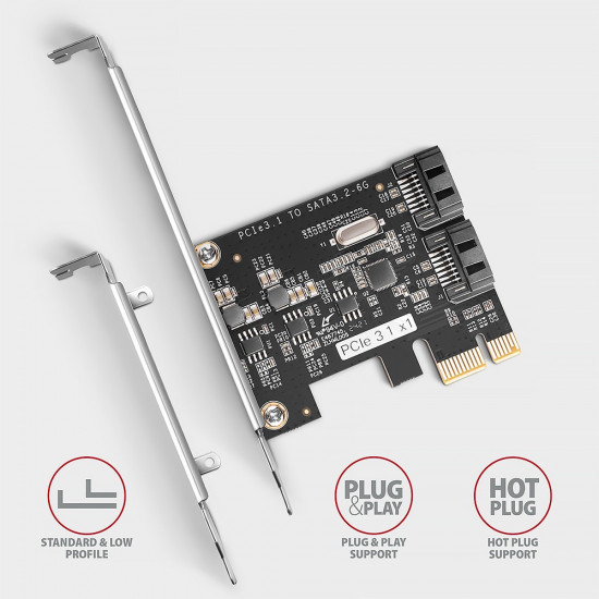 PCES-SJ2 PCIe 2x SATA int. controller JMB582