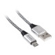 Cable USB 2.0 AM-micro 1m black-silver