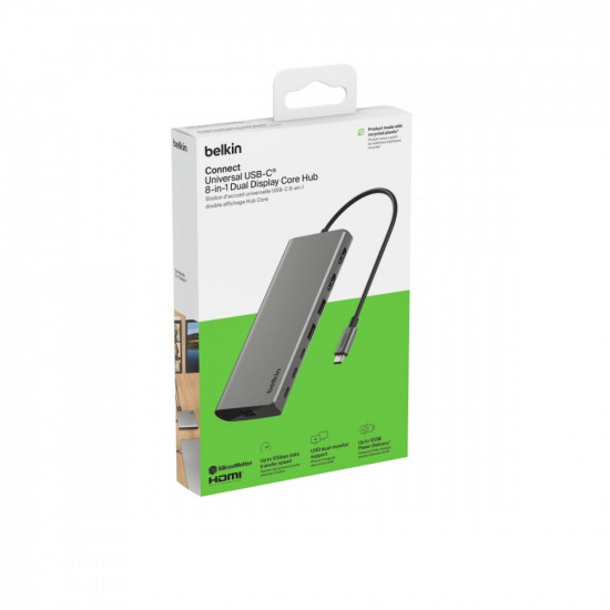 USB-C 8-in-1 dual displ HUB