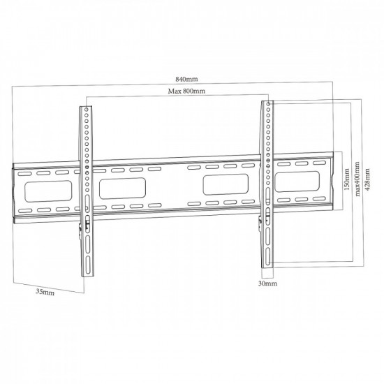 TV Wall mount 43-120& 39 & 39 120kg MC-420