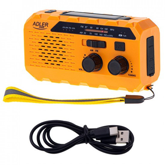 Solar radio with hand crank AD1197