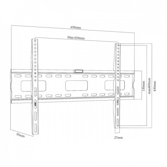 TV Wall Mount 32-100& 39 & 39 80kg MC-419 VESA 600x40