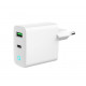 USB-A/USB-C Charger LED 20W PD QC3.0 White