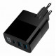 GaN Charger 2xUSB-A 1xC LCD 30W PD QC3.0 black