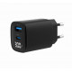 GaN Charger USB-A USB-C LCD 30W PD QC3.0 black