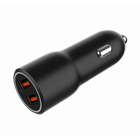 Car charger 2xUSB-A QC3.0 36W black