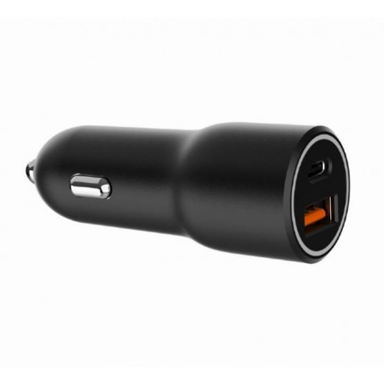 Car Charger USB-A/USB/C 38W PD black